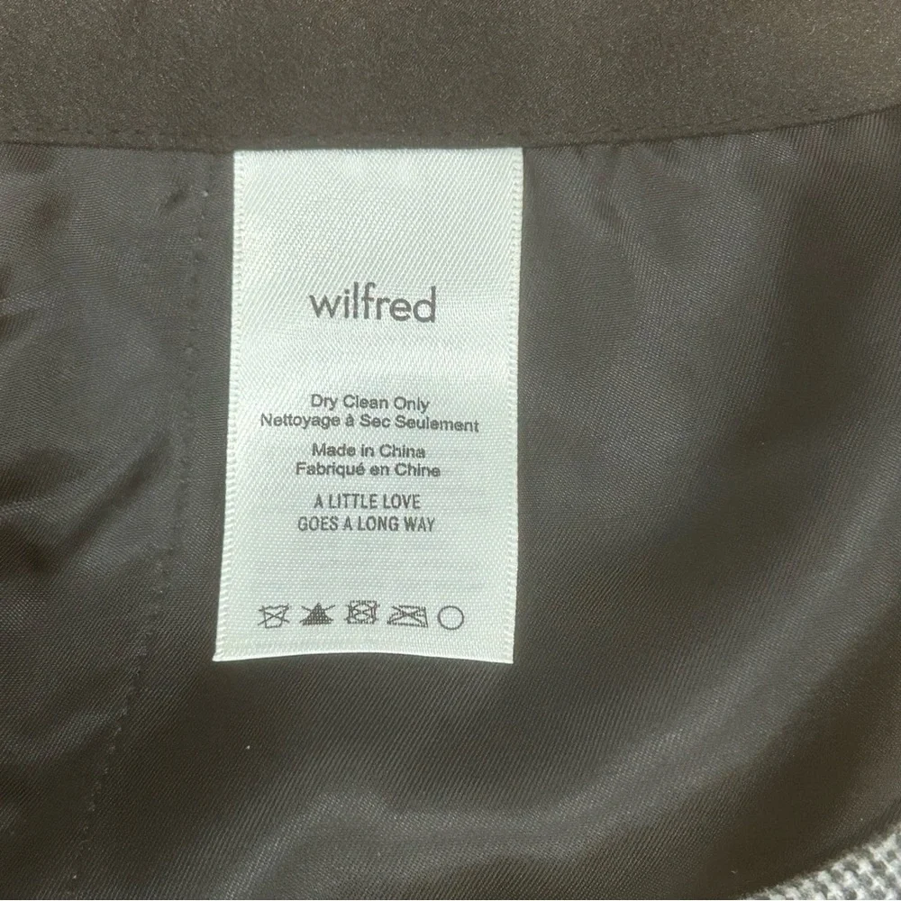 Wilfred aritzia Plaid Mini Skirt Wool Cashmere Preppy Schoolcore 8 runs like 6 - Picture 9 of 11